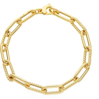 Bracciale Bambina Oro 750 Bicolore Con Farfalle